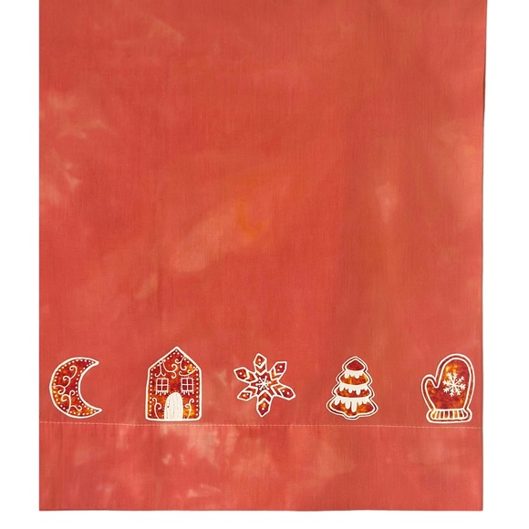 Gingerbread Christmas Holiday Pillow Case Botanically Dyed - Picture 2 of 11